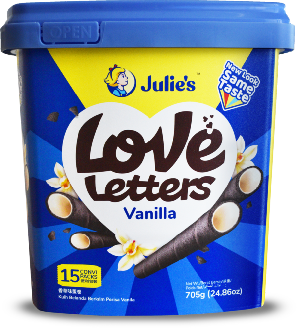 Julie’s Love Letters Vanilla Tub 705g